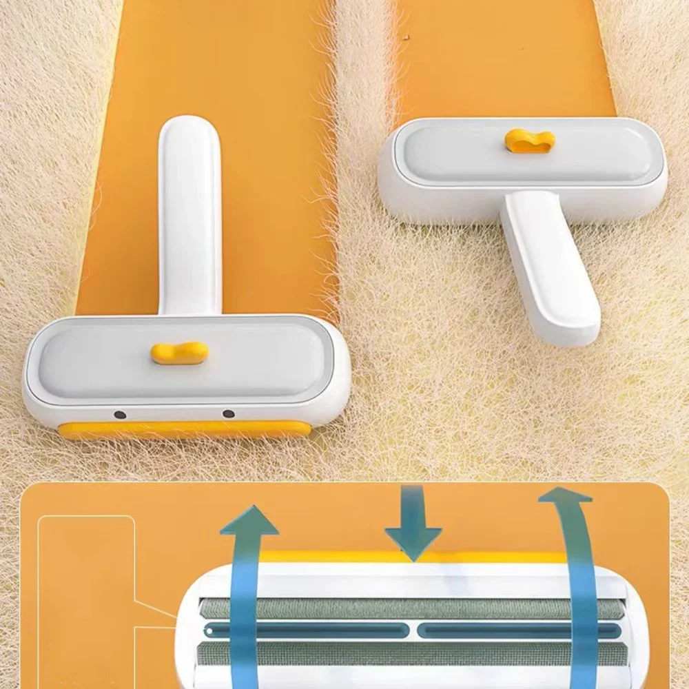 Cat Dog Pet Hair Cleaner Roller with Hair Dust Collector Bowl